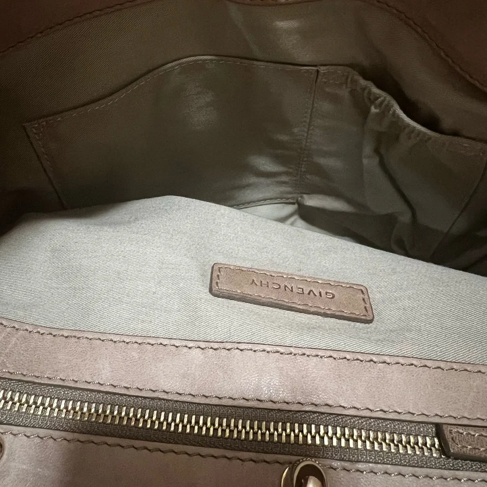 Givenchy Tan Leather Large New Line Flap Tote Shoulder Bag - Picture 7 of 12